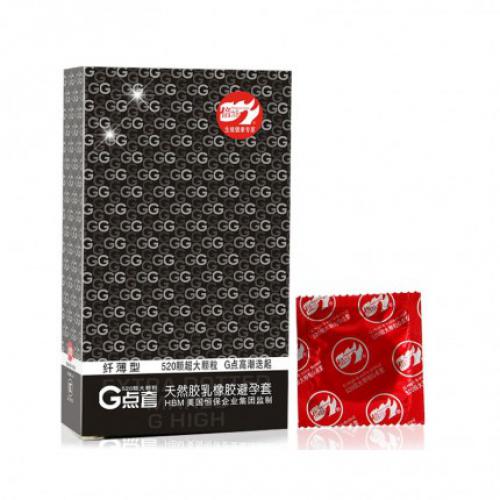 螺紋顆粒套-倍力樂-倍力樂 大顆粒超薄G點避孕套 中號 30只裝